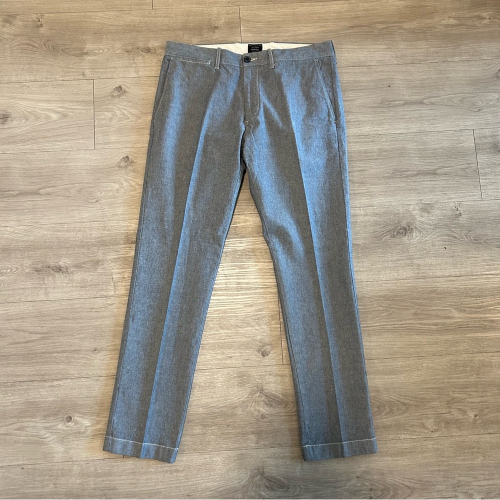 J. Crew Men's Heather Gray Stretch Dress Pants / Slacks